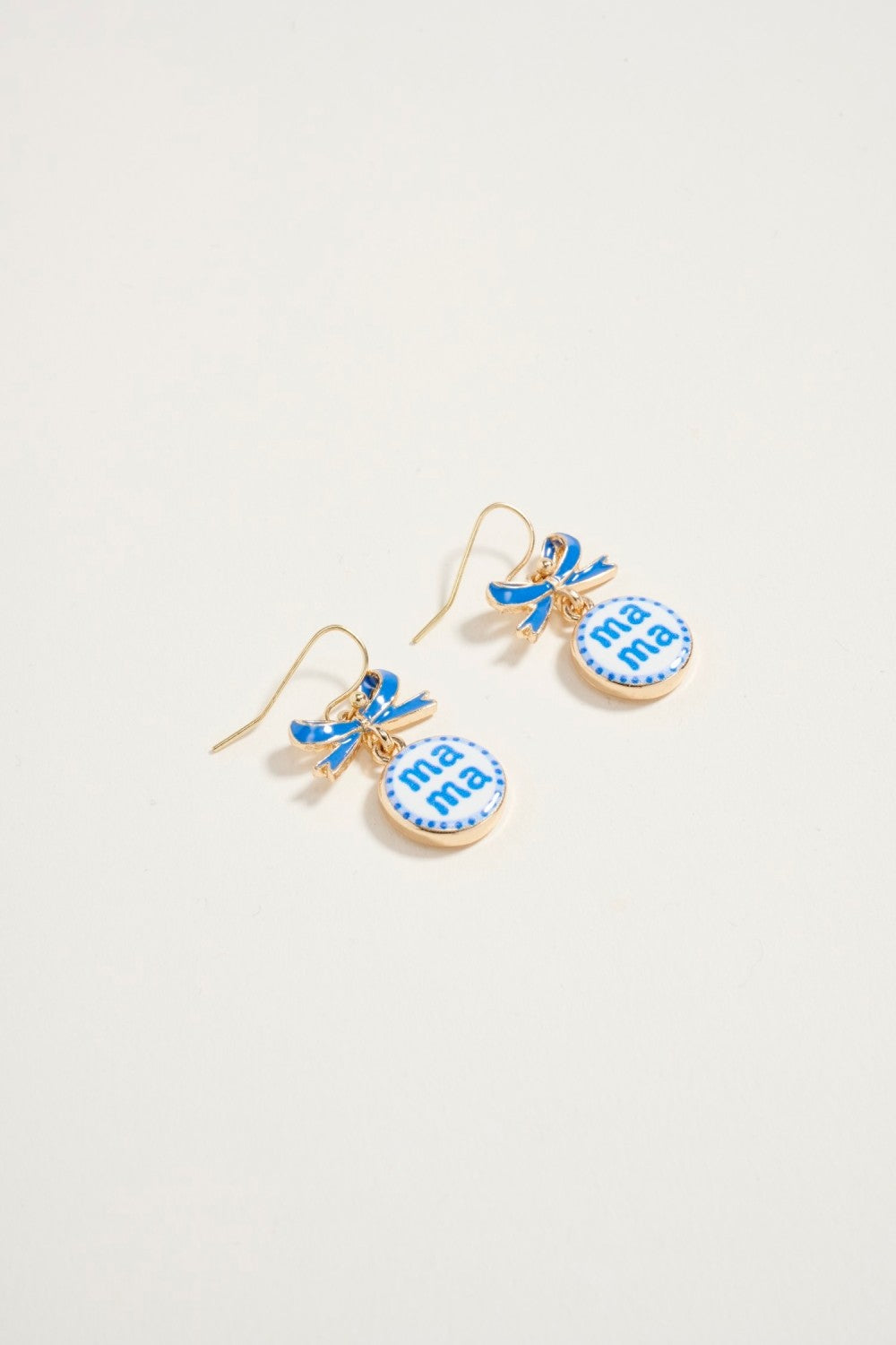 Mama Bow Hook Earrings