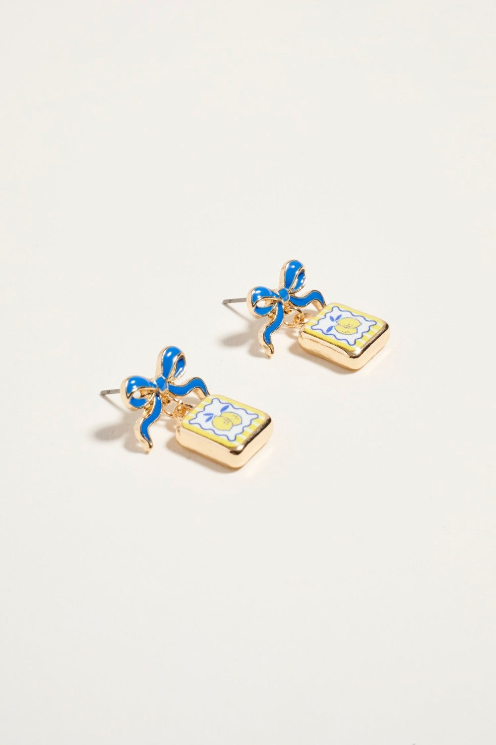 Vintage Fruit Tile Earrings