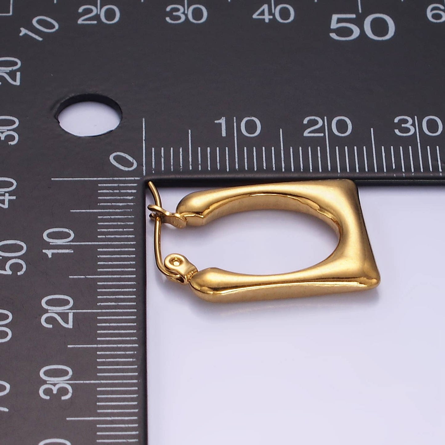 Stainless Steel Rectangular Earring