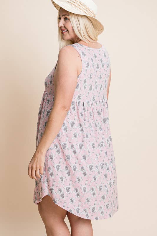 Plus Floral Babydoll Dress