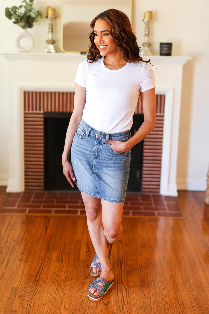 Judy Blue High Waist Jean Skirt