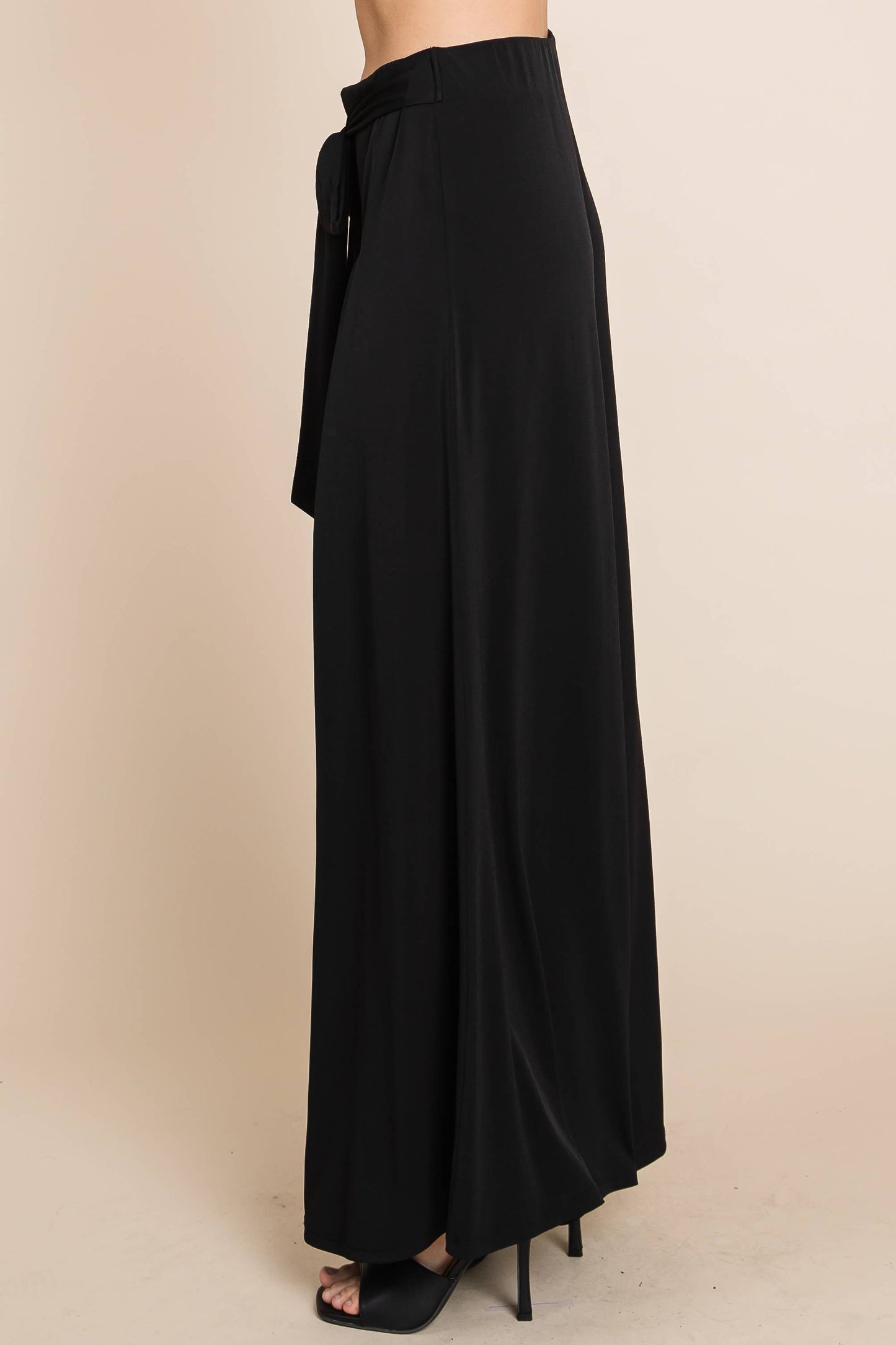 Plus Size Solid High Waisted Palazzo Pants