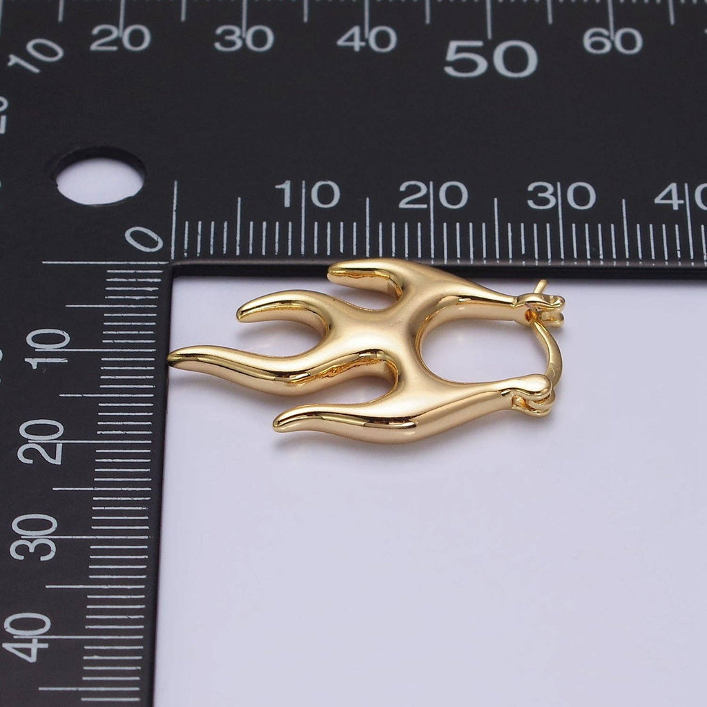 Flaming Latch Earrings