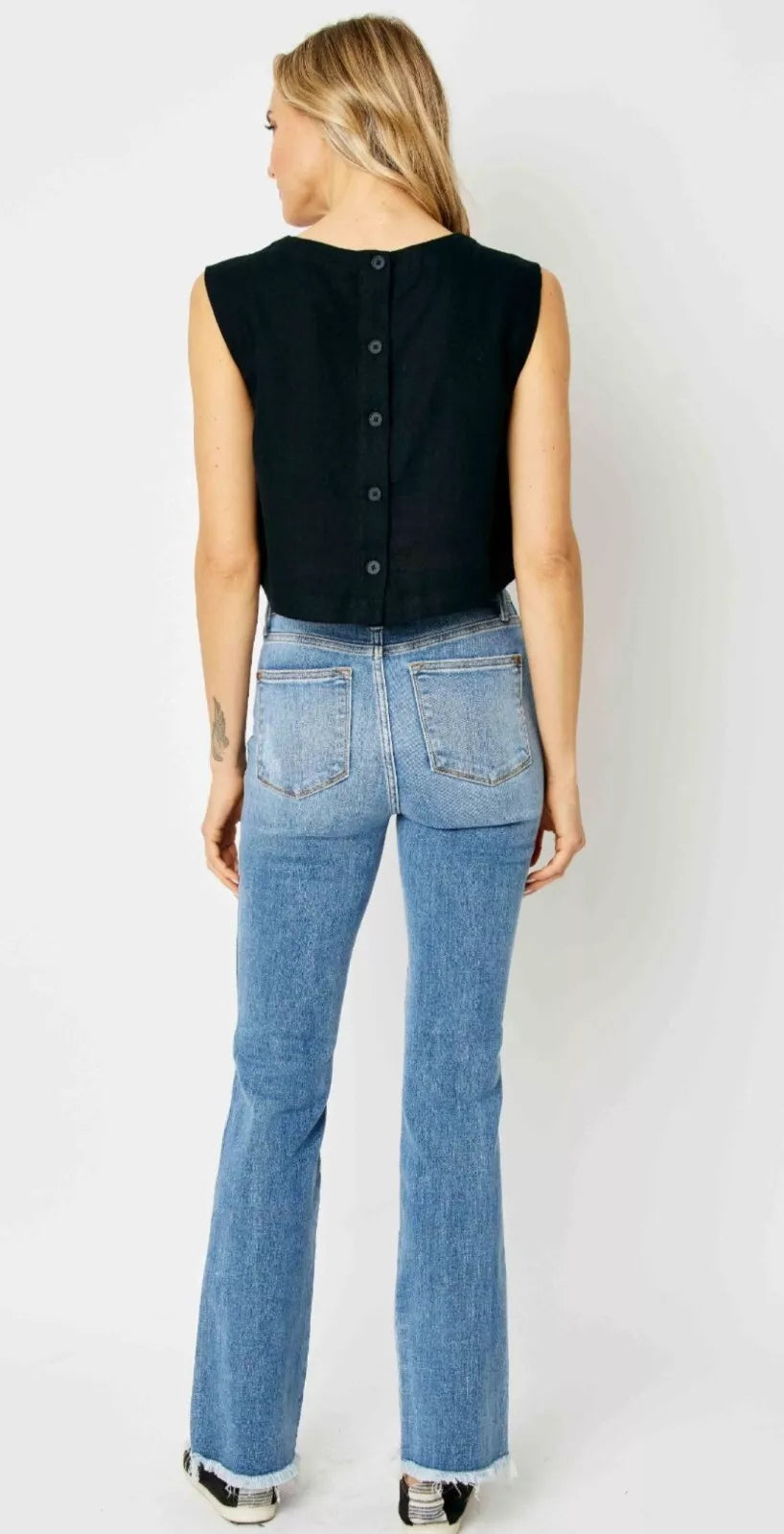 Judy Blue High Waisted Destroy Fray Hem Bootcut