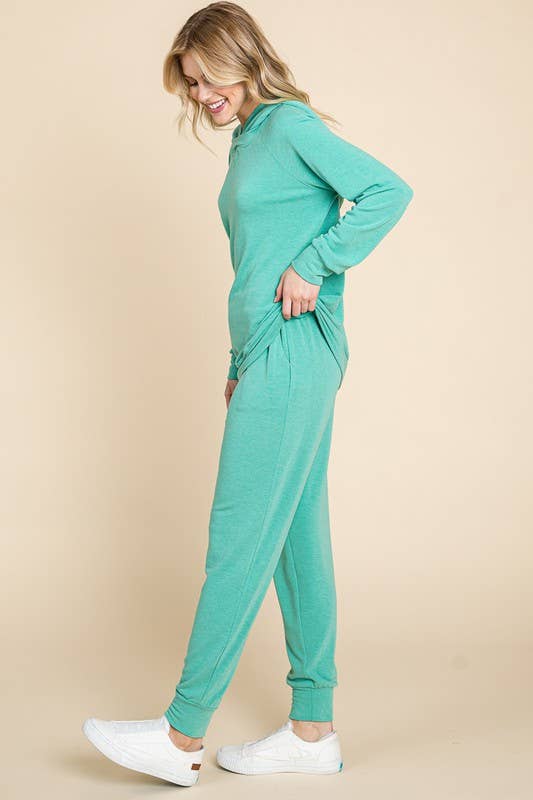 Plus Size French Terry Solid Hoodie