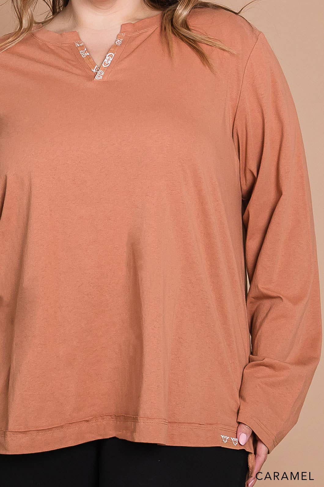 Washed Cotton Knit Top for Women