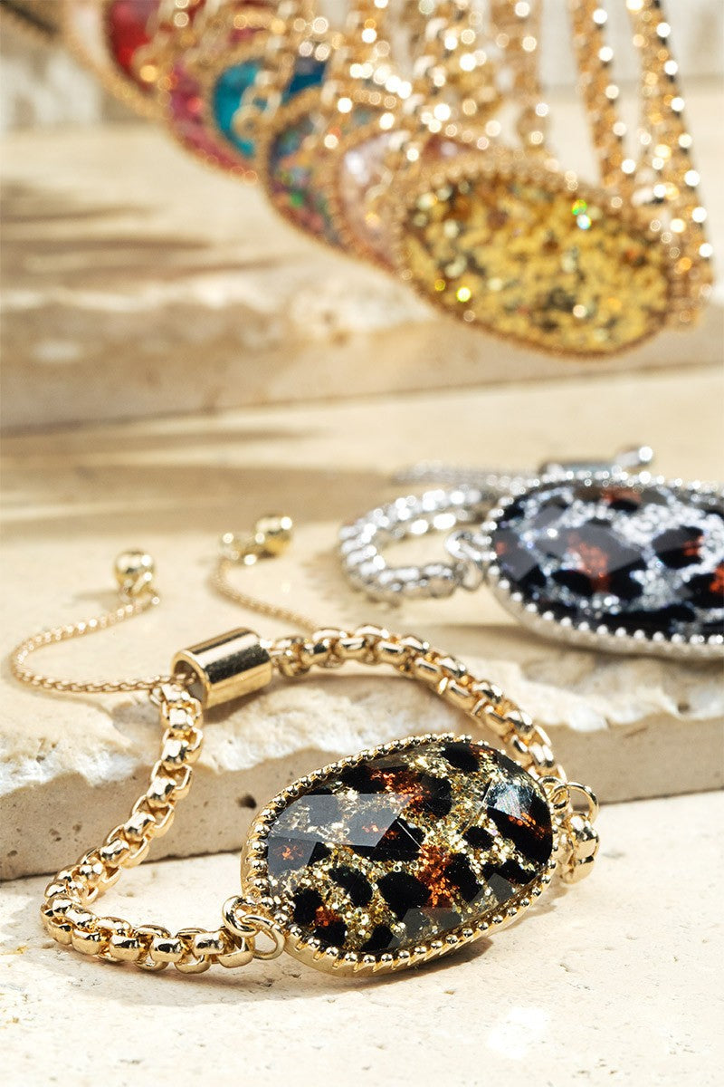 Glitter Acrylic Adjustable Bracelet