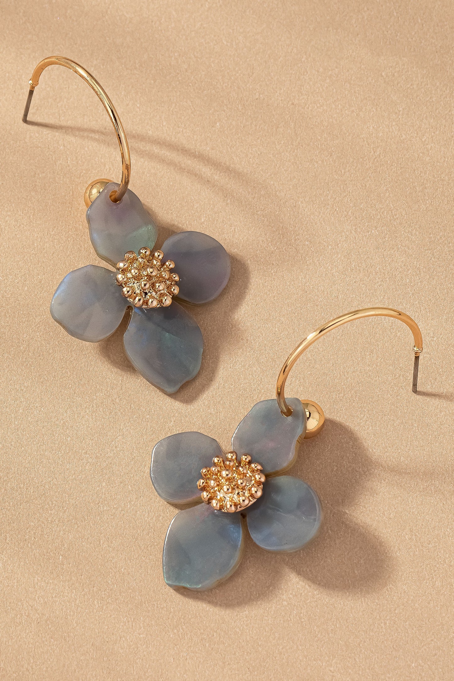 Hoop Earrings with Flowers