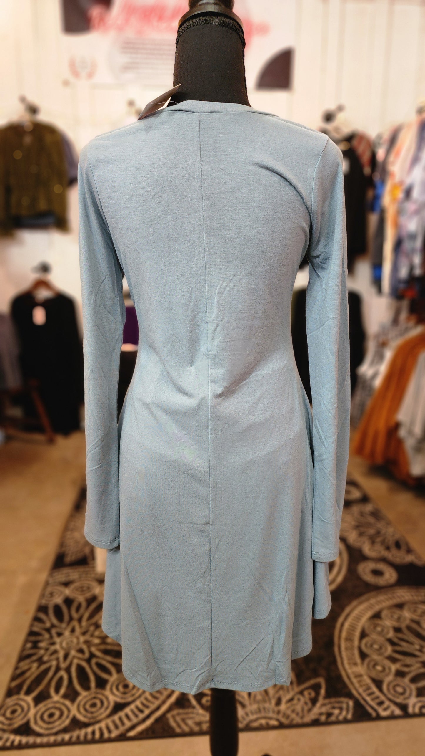 LONG SLEEVE BUTTON DOWN DRESS