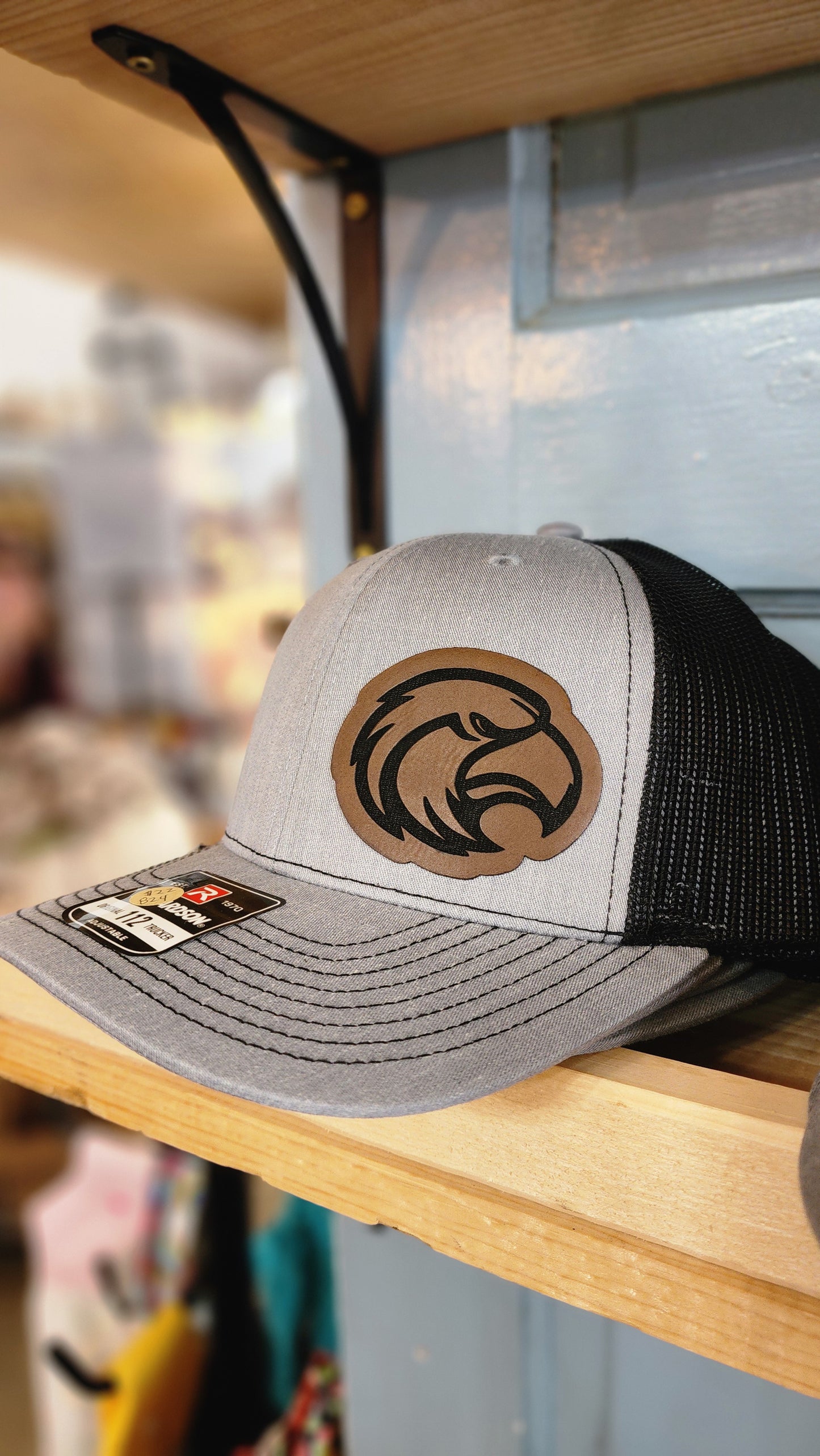 Leather Patch Richardson Hats. Adjustable.