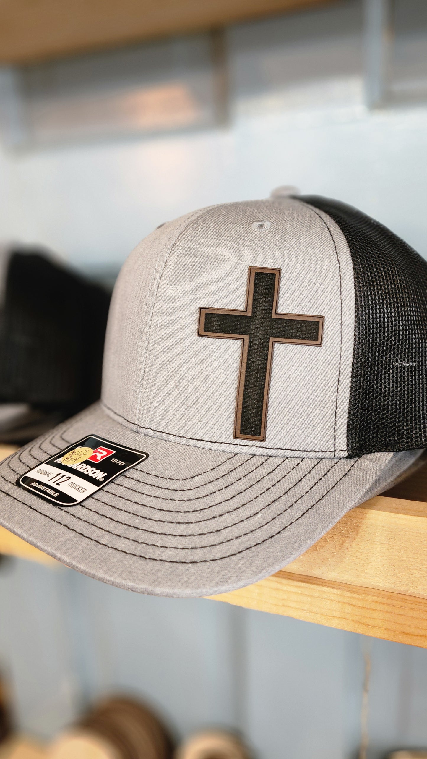 Leather Patch Richardson Hats. Adjustable.