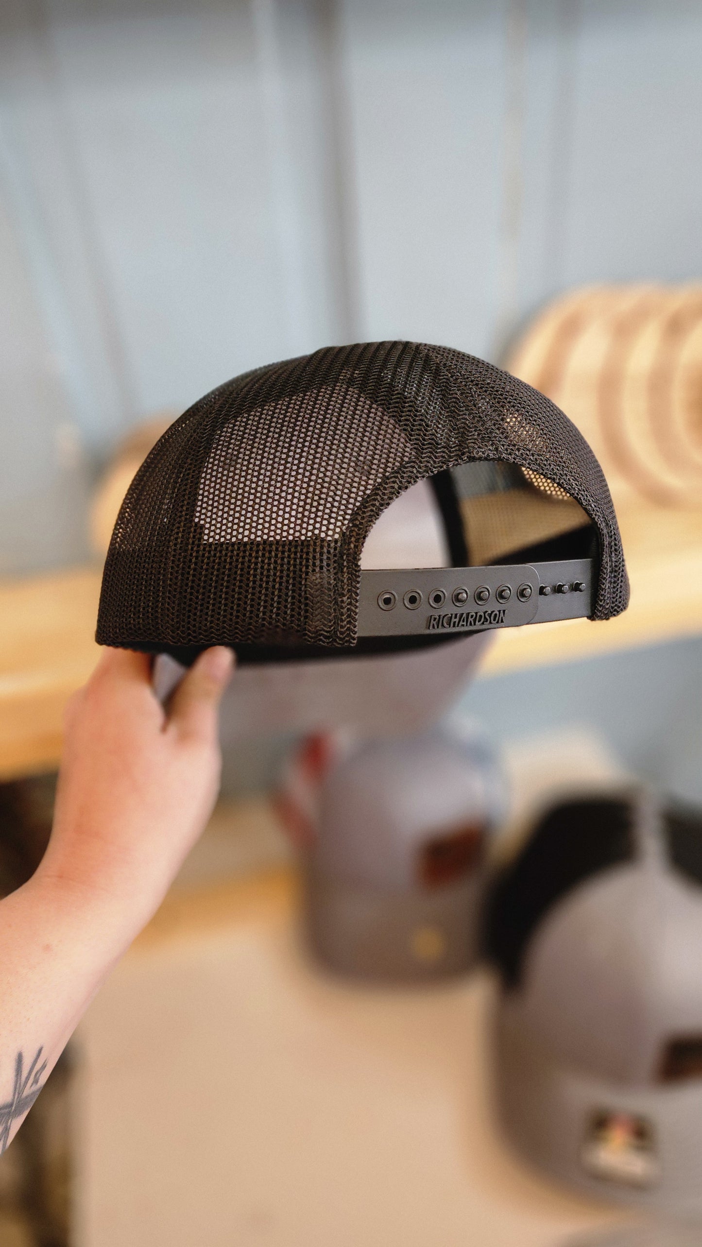 Leather Patch Richardson Hats. Adjustable.