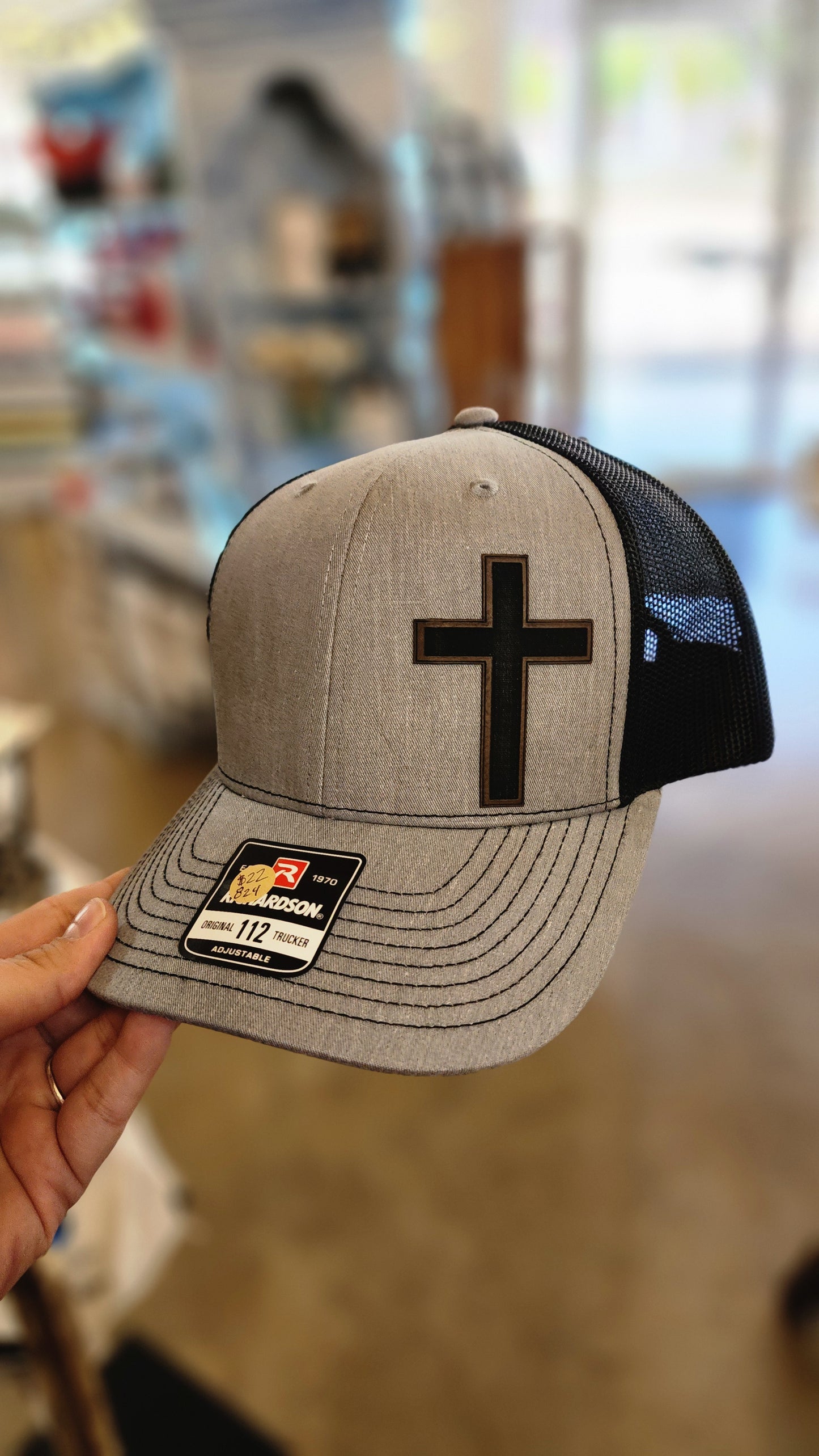 Leather Patch Richardson Hats. Adjustable.