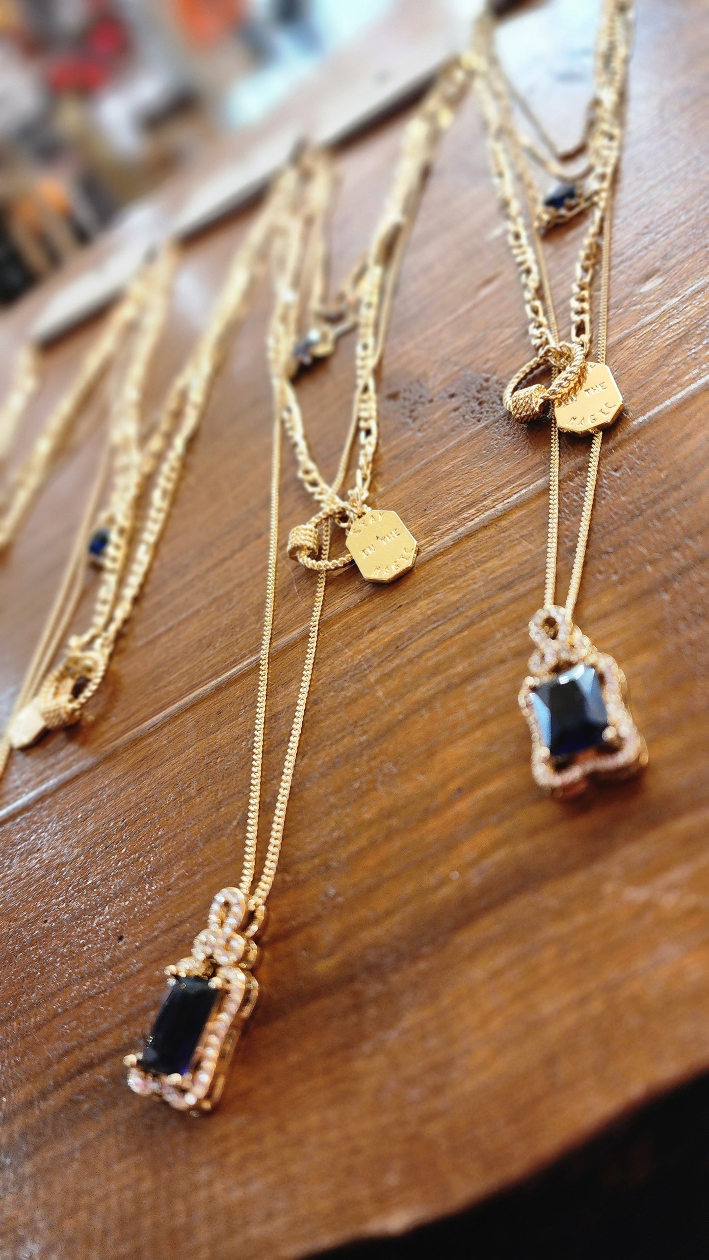 Brass and Glass Mixed Necklace