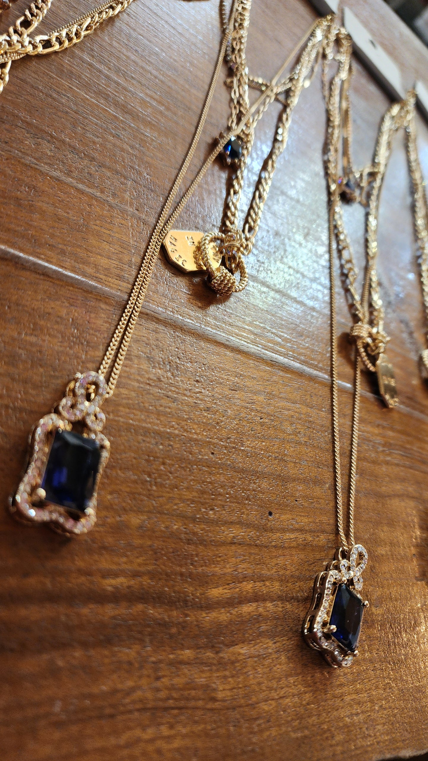 Brass and Glass Mixed Necklace