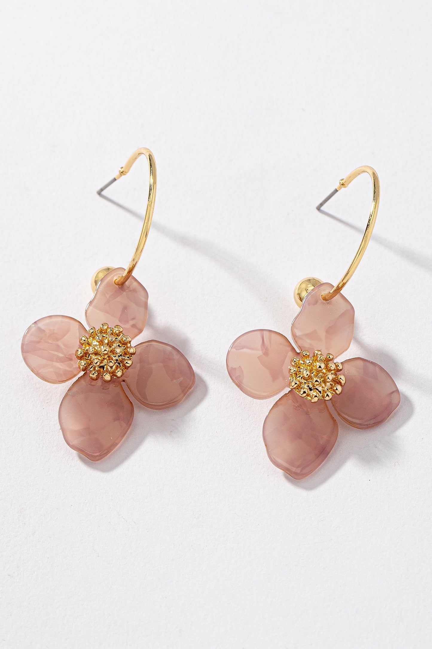 Hoop Earrings with Flowers