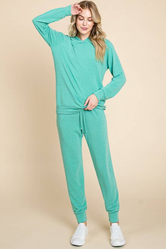 Plus Size French Terry Solid Hoodie
