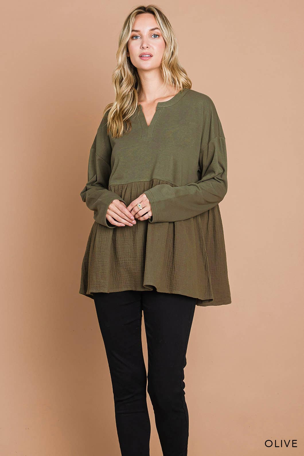 Knit Top in Olive