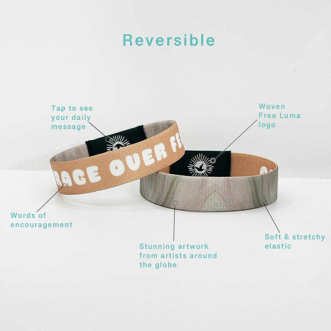 Courage Over Fear NFC Positivity Bracelet