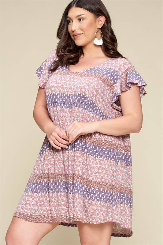 Plus Floral Babydoll Dress