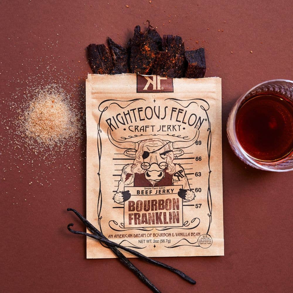 Bourbon Franklin Beef Jerky 2oz