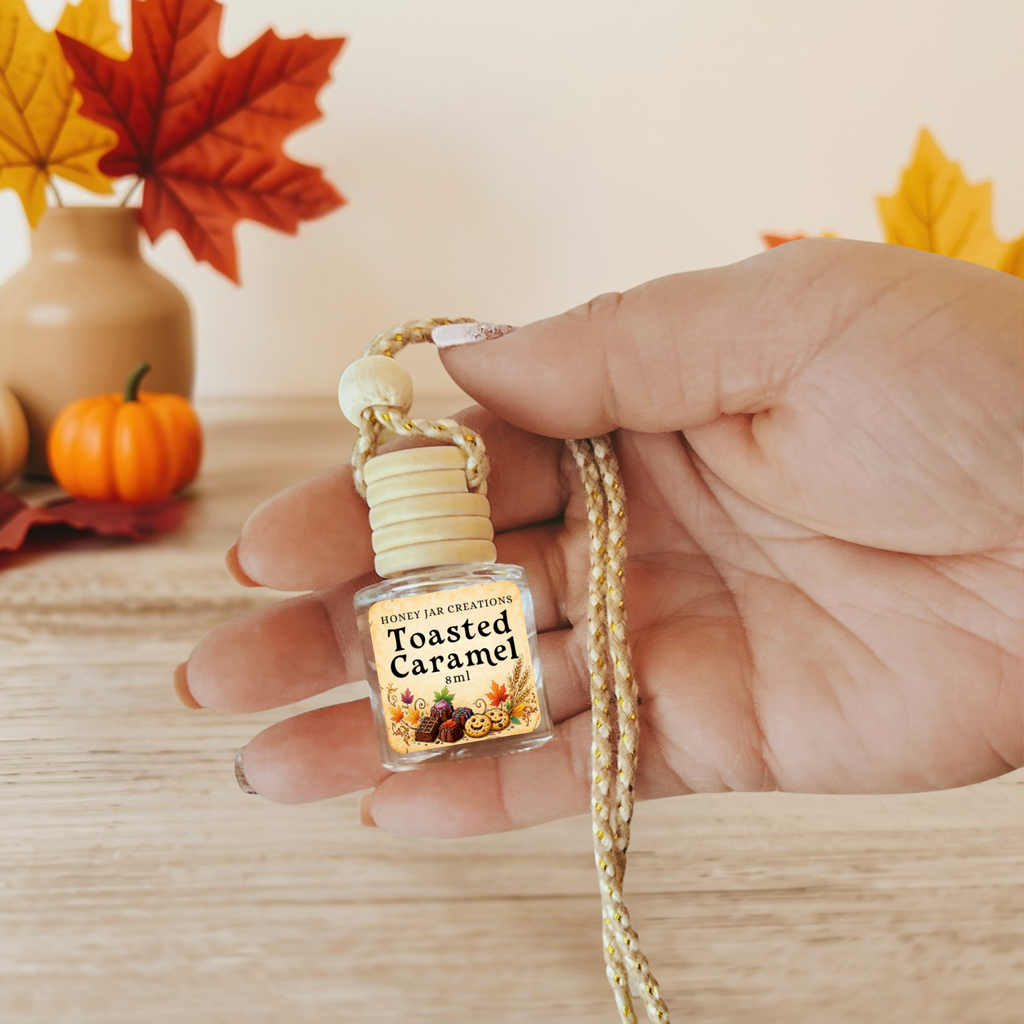 Toasted Caramel | Fall-Inspired | Hanging Car Diffuser