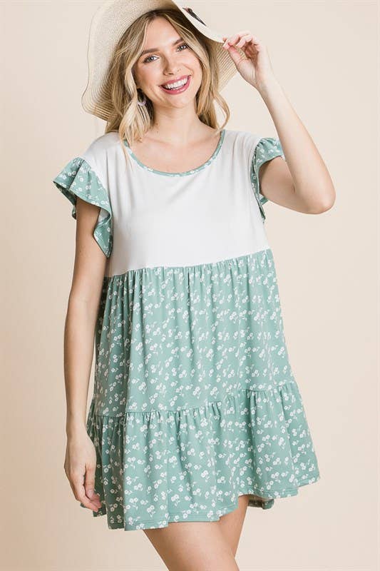 Floral Babydoll Tunic Dress