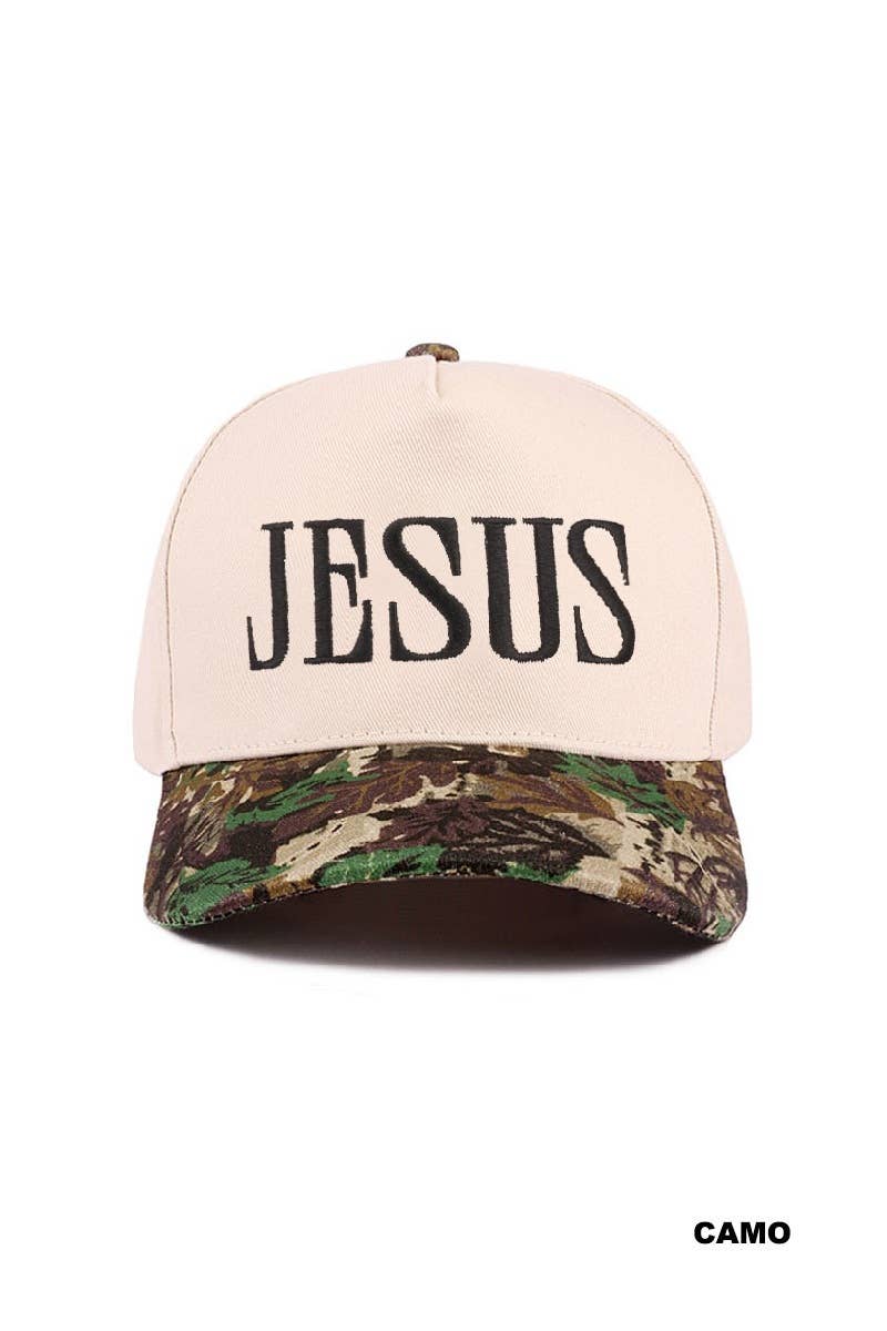 Jesus `Two Tone Canvas Cotton Cap