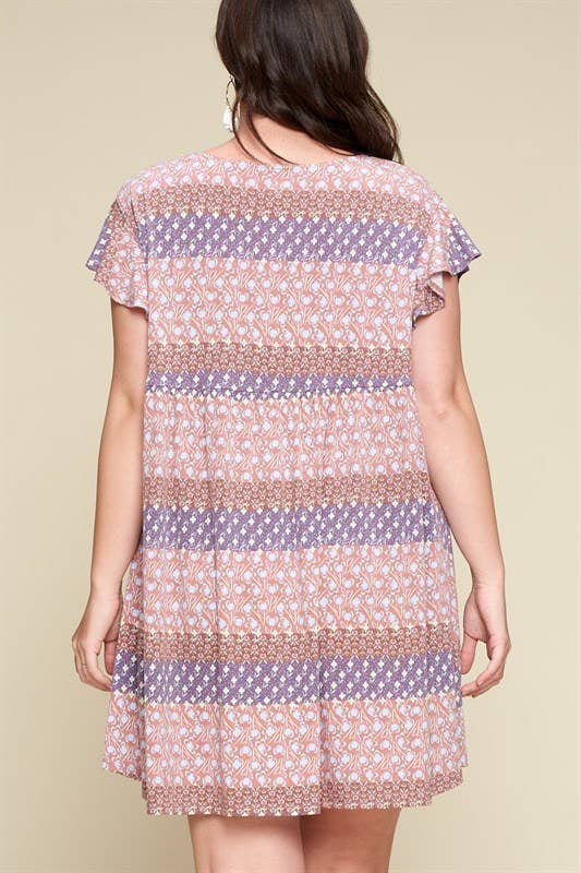 Plus Floral Babydoll Dress