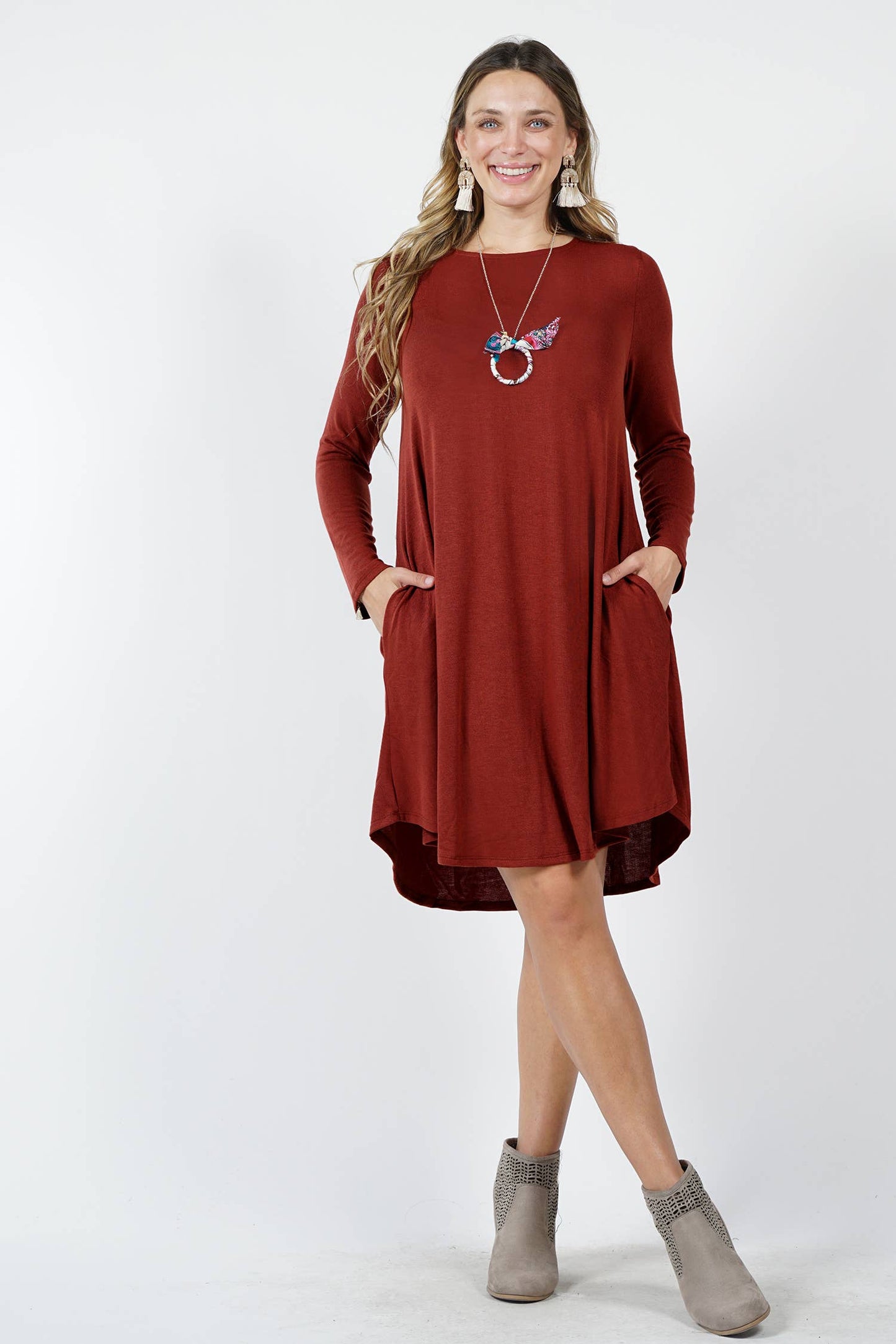Plus Sweater Dress - Zenana