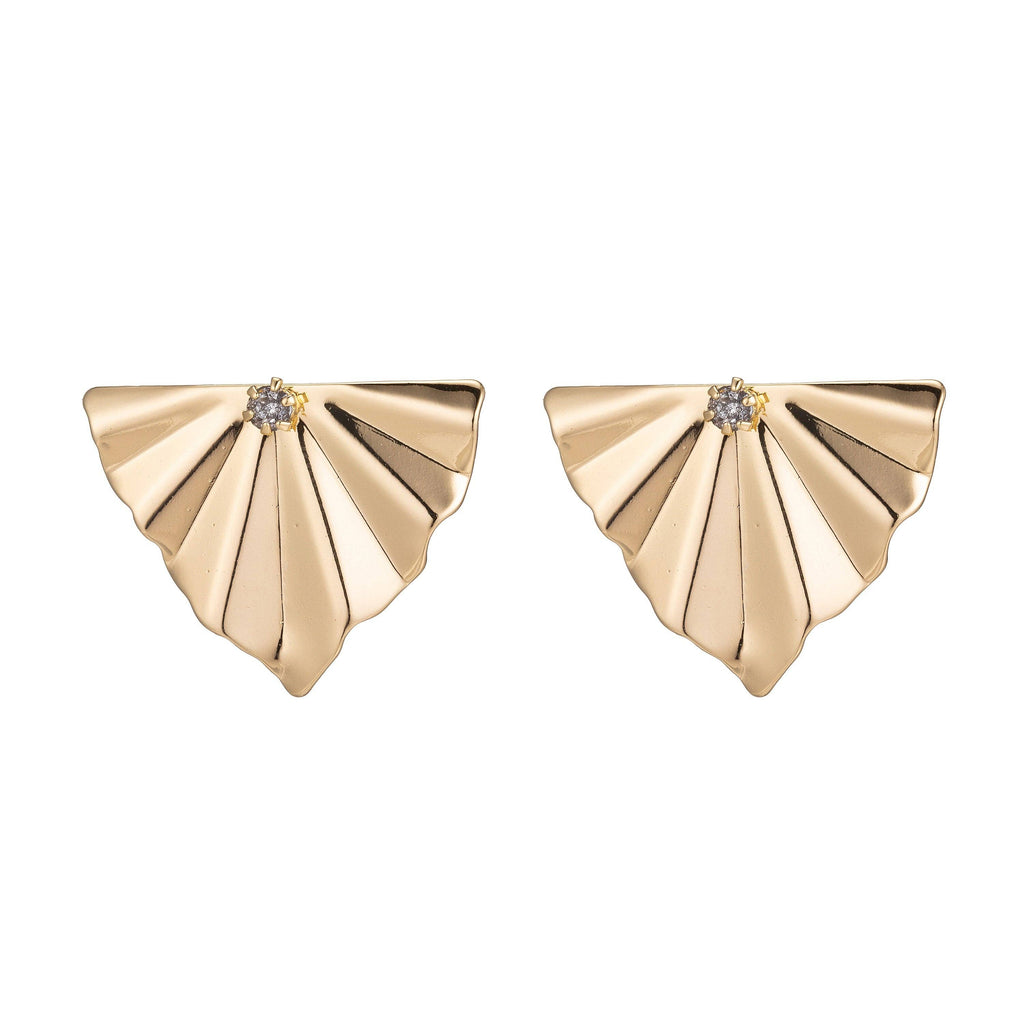 18k Gold Filled Wavy Earring