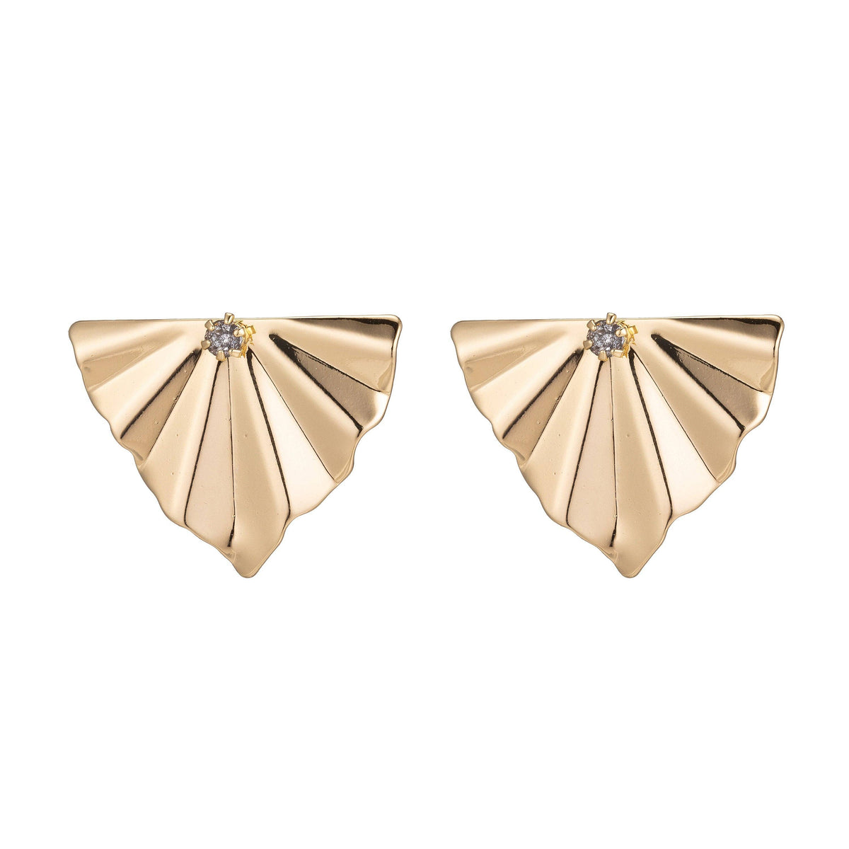 18k Gold Filled Wavy Earring