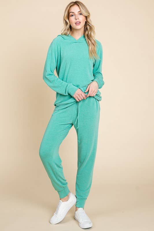 Plus Size French Terry Solid Hoodie