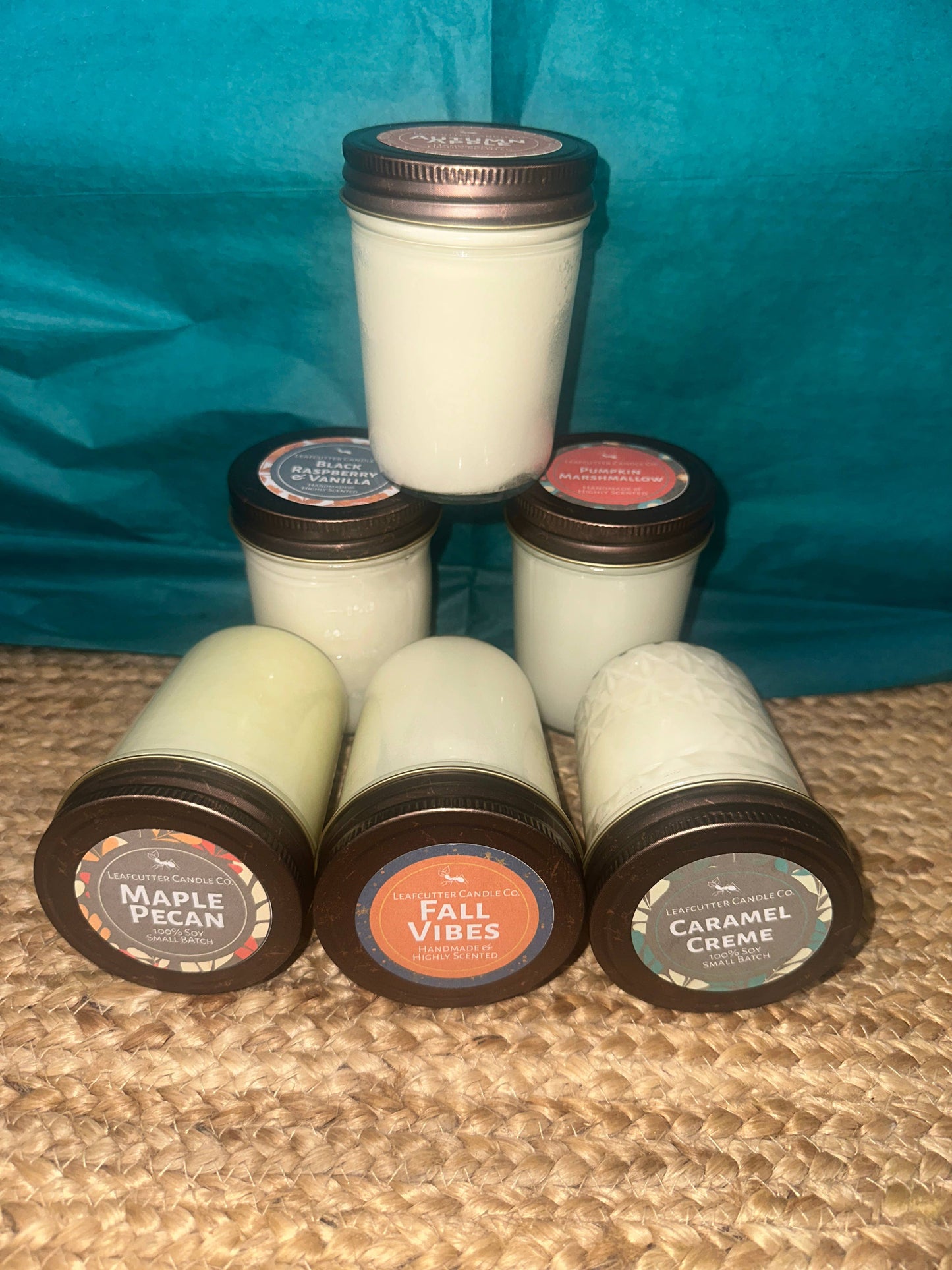 8 oz Jelly Jar Soy Candle Fall Collection