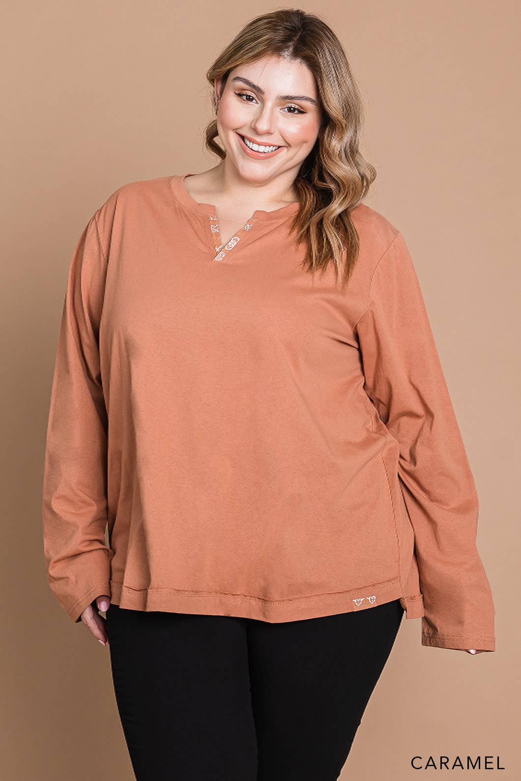 Washed Cotton Knit Top for Women