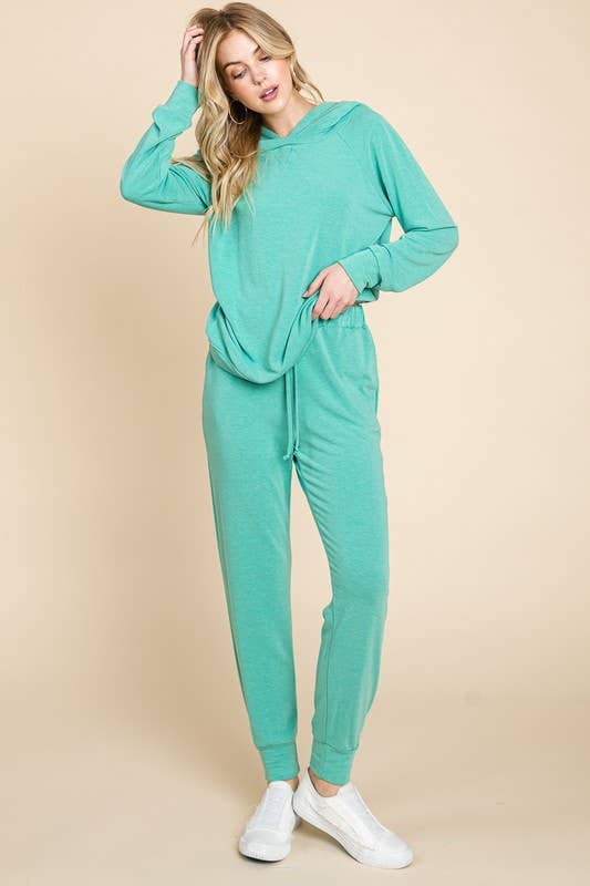Plus Size French Terry Solid Hoodie
