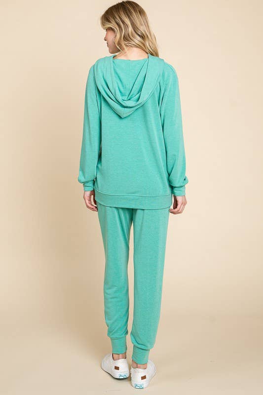 Plus Size French Terry Solid Hoodie