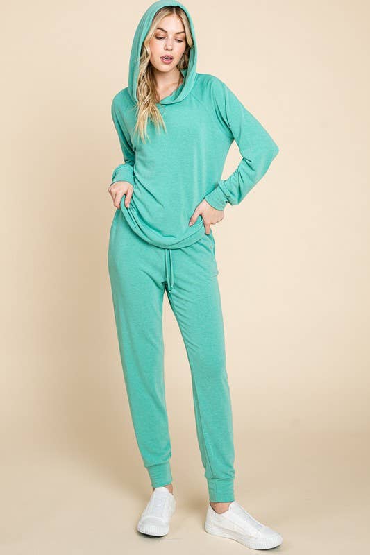 Plus Size French Terry Solid Hoodie