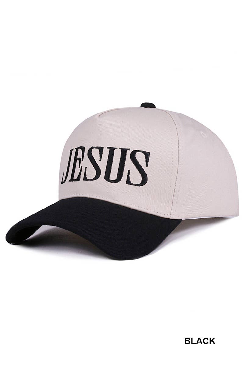 Jesus `Two Tone Canvas Cotton Cap