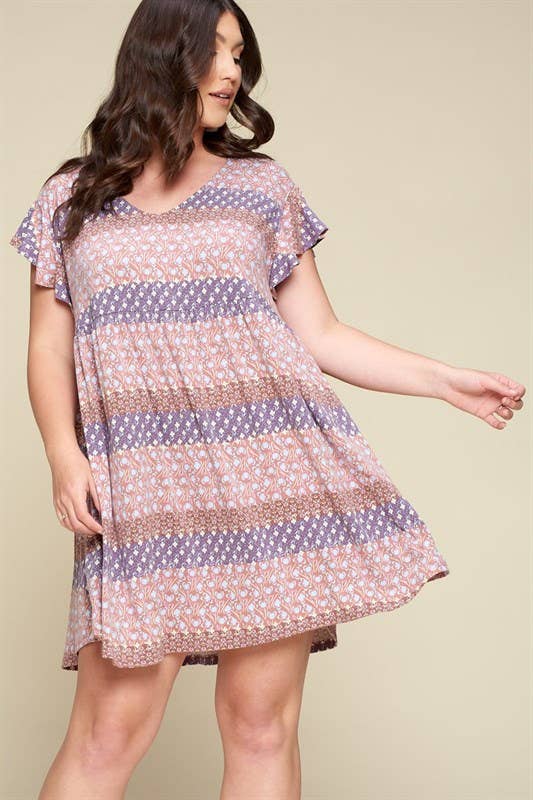 Plus Floral Babydoll Dress