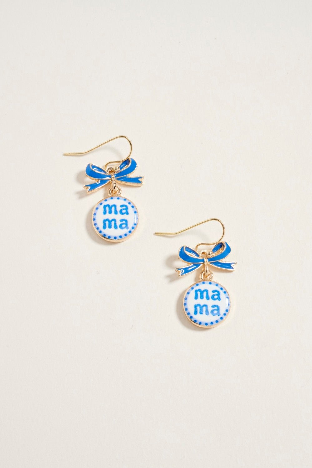 Mama Bow Hook Earrings
