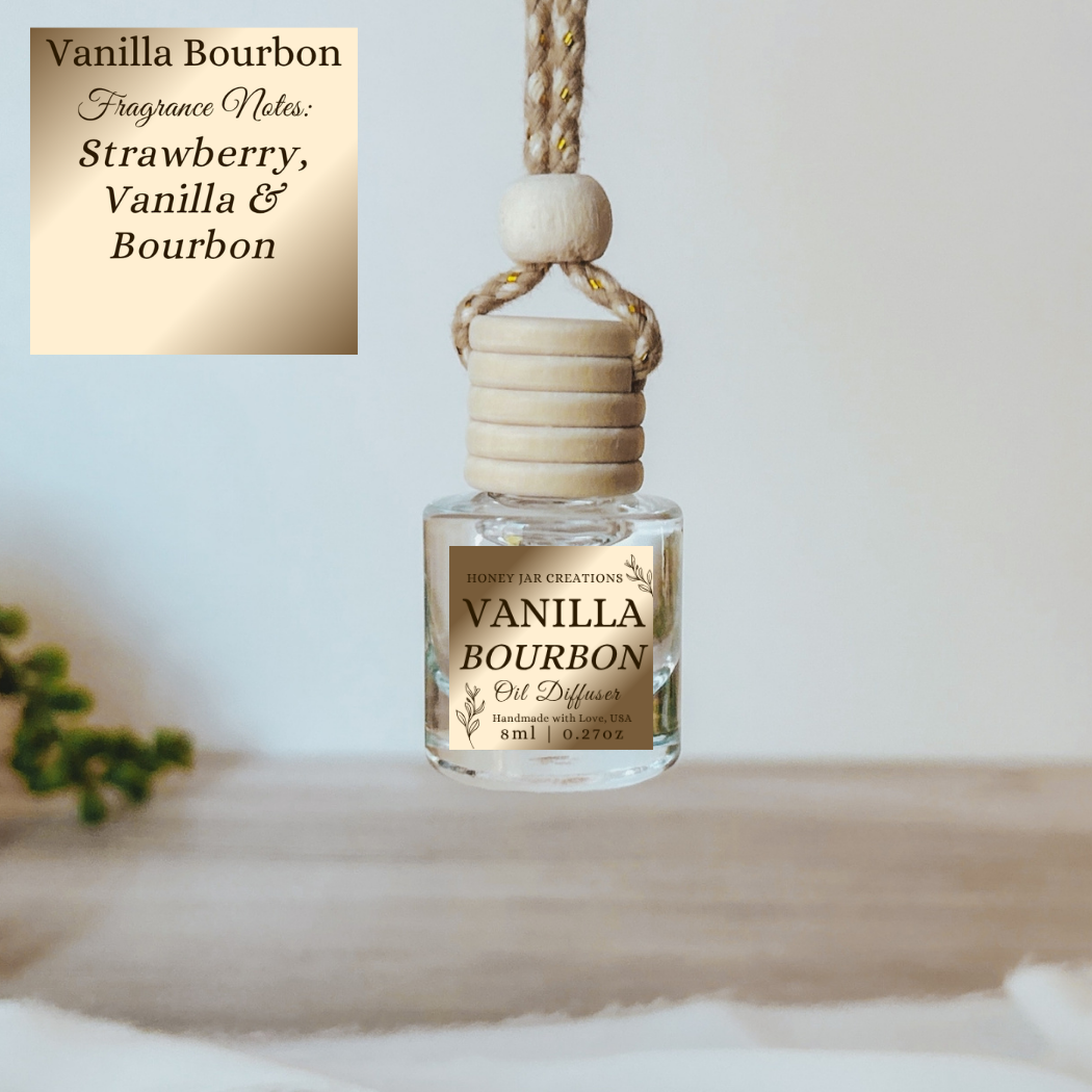Hanging Car Diffusers | Vanilla Bourbon | Made in USA