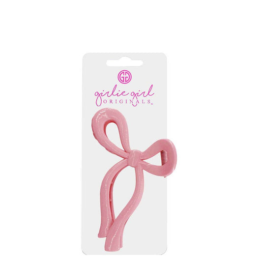Bow Clips Plastic Light Pink