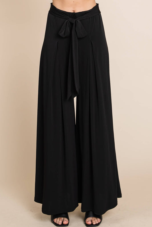 Plus Size Solid High Waisted Palazzo Pants