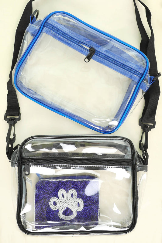 Clear Transparent Stadium Approved Crossbody