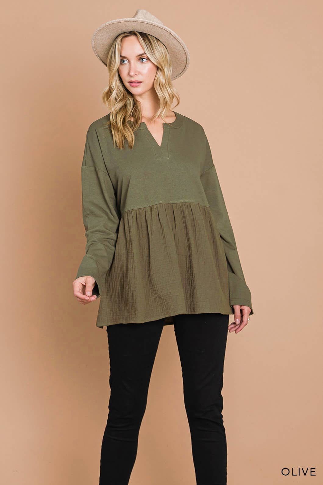 Knit Top in Olive
