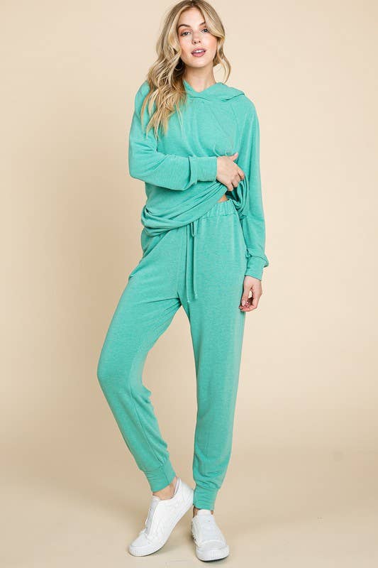 Plus Size French Terry Solid Hoodie