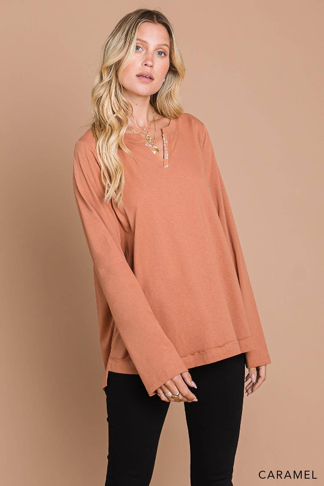 Washed Cotton Knit Top for Women
