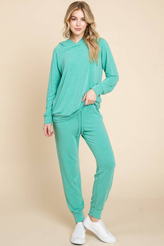 Plus Size French Terry Solid Hoodie