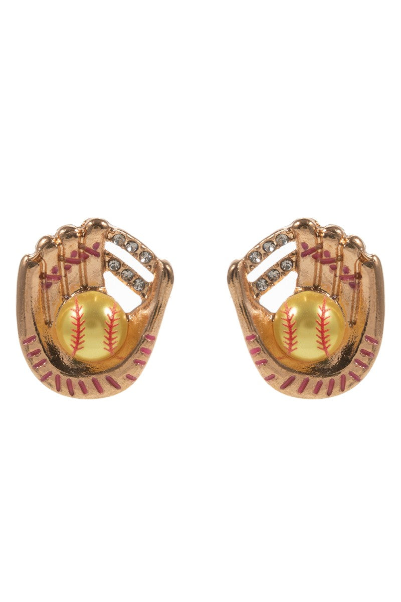 Softball Pearl Earrings